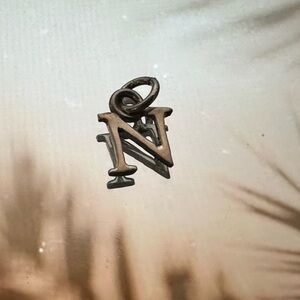 Letter N charm pendant N .925 sterling silver